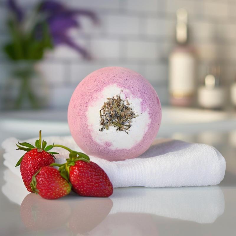 Шарик для ванны с ароматом Клубники