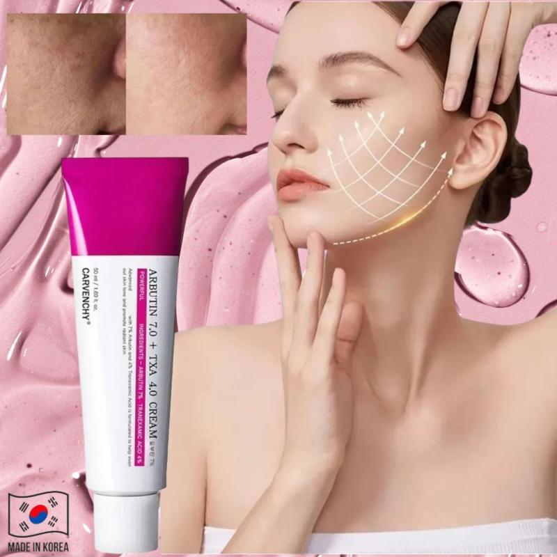 CARVENCHY Крем для осветления кожи с 7% арбутина + 4% транексамовой кислоты ,увлажнение, питание и лифтинг против тусклости, 50 г