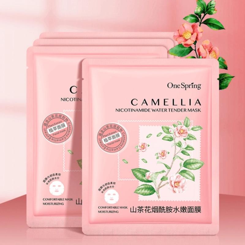 ONE SPRING Маска для лица с экстрактом камелии, алоэ и женьшеня