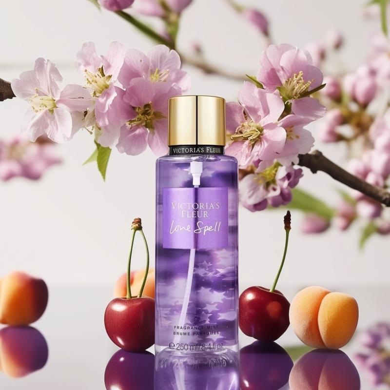 VICTORIA'S FLEUR Спрей для тела с ароматом цветков Вишни и Персика.А 25