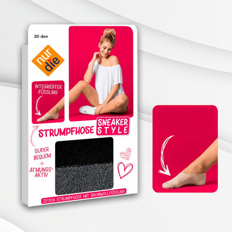 Матовые Колготки 20 ден Sneaker Style_20DEN