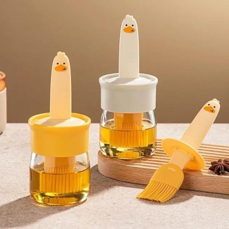 Баночка с силиконовой кисточкой для масла