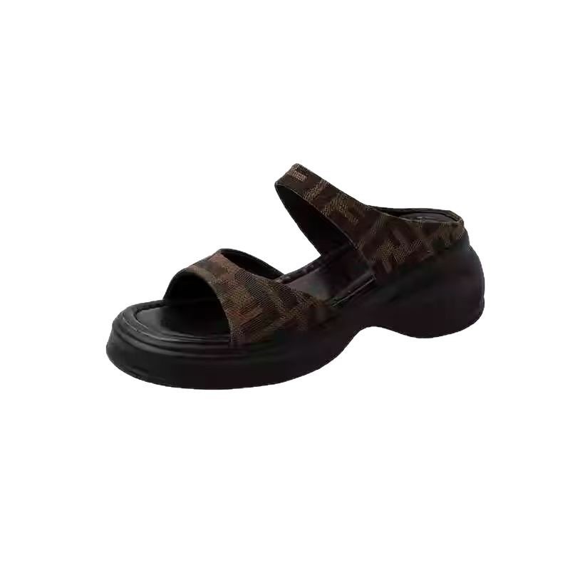 Женские тапочки с открытым носком и высоким каблуком во французском стиле