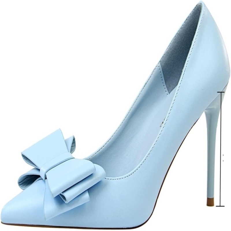 Женские туфли от BIGTREE  на высоком каблуке - шпильке с бантом