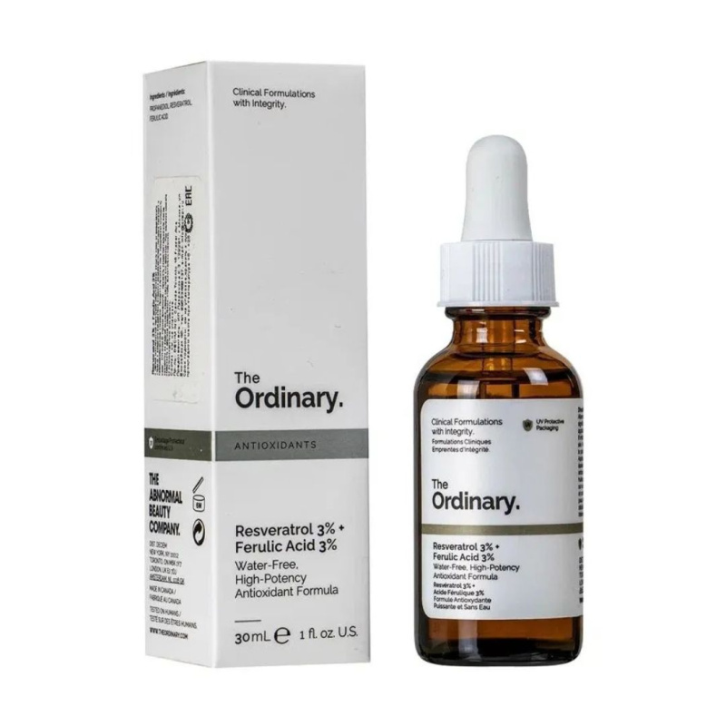The Ordinary Антиоксидантная сыворотка с ресвератролом 3% и феруловой кислотой 3% The Ordinary Resveratrol Serum 3% + Ferulic Acid 3%,30мл